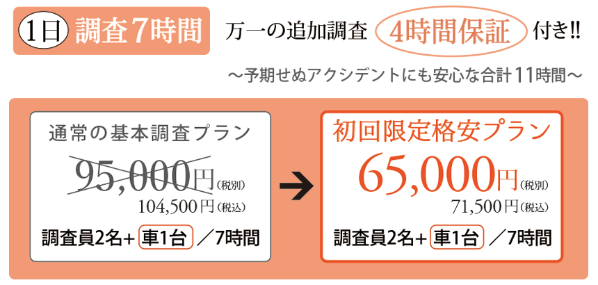 初回限定格安プラン保障再調査4時間付き
